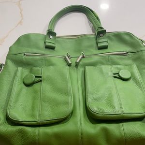 Green leather Bodhi bag